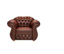 Ver imagem 1 de Poltrona Chesterfield Luís Xv Clássica Capitonê Retrô - Marrom