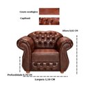 Ver imagem 4 de Poltrona Chesterfield Luís Xv Clássica Capitonê Retrô - Marrom