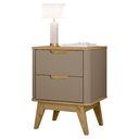 Ver imagem 6 de Mesa de Cabeceira 2 Gavetas Pes Madeira 50 cm Vicenza Fendi Hannover Dcasa