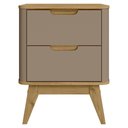 Ver imagem 7 de Mesa de Cabeceira 2 Gavetas Pes Madeira 50 cm Vicenza Fendi Hannover Dcasa