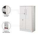 Ver imagem 6 de Sapateira 2 Portas Alaska Branco/New