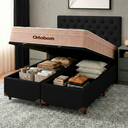 Ver imagem 5 de Cama + Bau Blindado e Colchão Ortobom Molas Ensacadas Queen - Airtech + Cabeceira