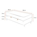 Ver imagem 2 de Cama Box Baú Solteiro + Colchão de Molas Ensacadas Ortobom Airtech Springpocket 88cm