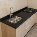 Ver imagem 1 de Pia Cozinha 150cm Granito Aracruz c/ Cuba Inox Parte Cooktop: Preto Aracruz