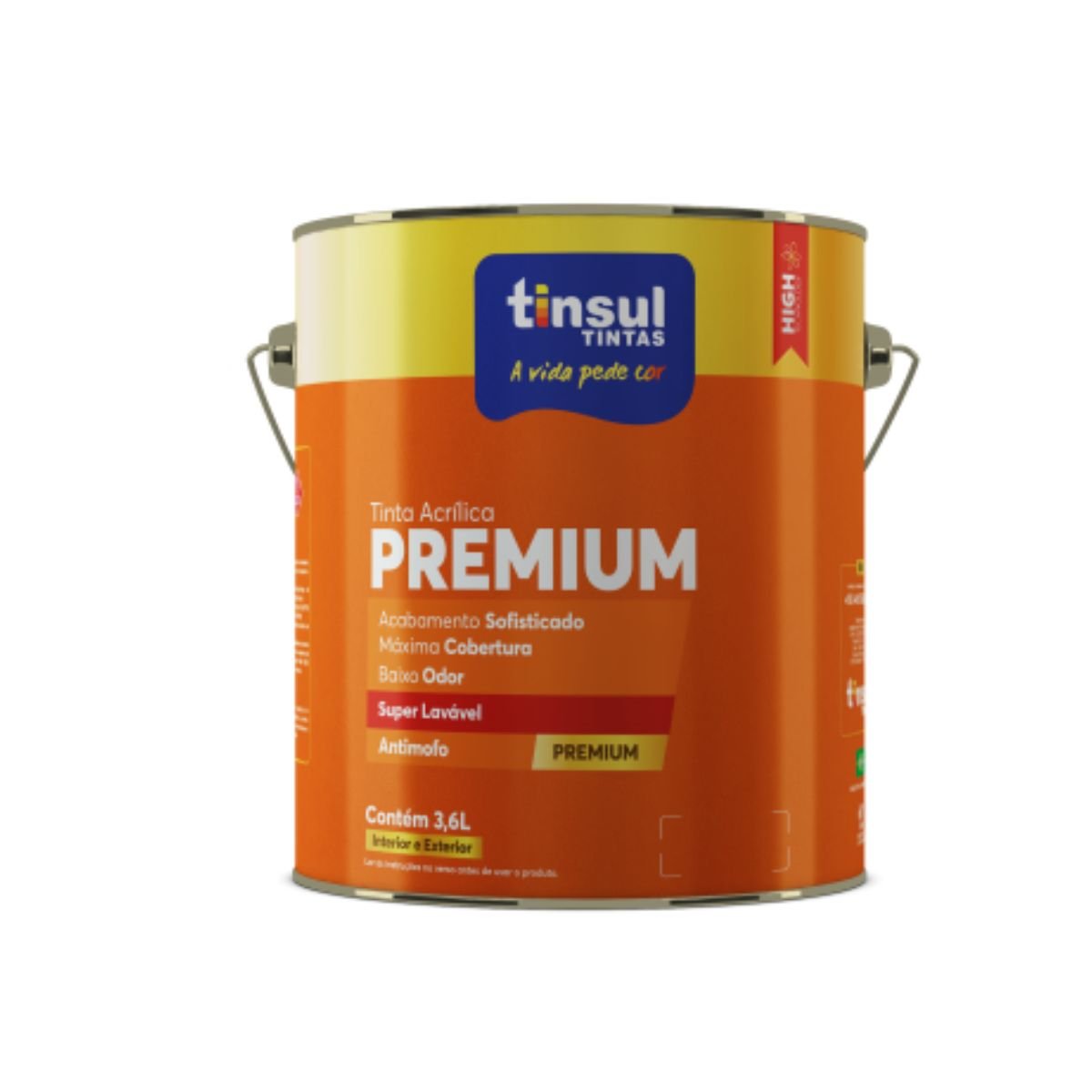 Tinta Acrílica Premium Branco Fosco 900ml | Tinsul Tintas