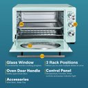 Ver imagem 2 de Elite Gourmet Eto3300m Toaster Oven Vintage 50’s Diner 8-slice Menta