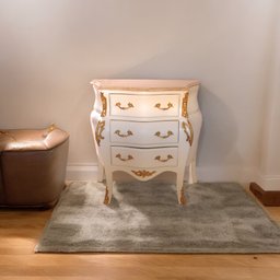 Cômoda Clássica Laqueada com 3 Gavetas com Tampo em Mármore - 72x76x45cm Prime Home Decor 38036 - 2