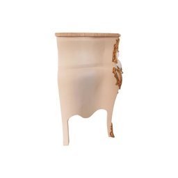 Cômoda Clássica Laqueada com 3 Gavetas com Tampo em Mármore - 72x76x45cm Prime Home Decor 38036 - 6