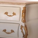 Ver imagem 3 de Cômoda Clássica Laqueada com 3 Gavetas com Tampo em Mármore - 72x76x45cm Prime Home Decor 38036