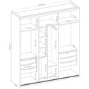 Ver imagem 5 de Guarda Roupa Casal com Espelho 2 Portas de Correr MDF Luminum Belmax Álamo