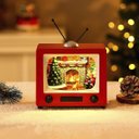 Ver imagem 3 de Enfeite Televisao Natal Papai Noel Natalino Cachorro Arvore Decoraçao Estante Mesa Tv Retro Vintage 