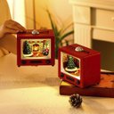Ver imagem 4 de Enfeite Televisao Natal Papai Noel Natalino Cachorro Arvore Decoraçao Estante Mesa Tv Retro Vintage 