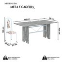 Ver imagem 3 de Conjunto Sala de Jantar com 8 Cadeiras Lara Branco/Arabesco