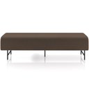 Ver imagem 3 de Puff Recamier Decorativo com Pés Industrial 140cm Novara P05 Veludo Marrom - Lyam Decor