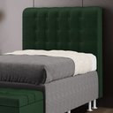Ver imagem 1 de Cabeceira Rana 90 Para Cama de Solteiro Suede Verde Aradecor