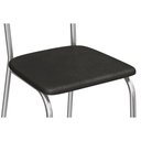 Ver imagem 5 de Conjunto: Mesa Sala Jantar Volga C/ Tampo de Vidro 95cm e 4 Cadeiras Lisboa Cromada - Courano