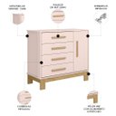 Ver imagem 6 de Quarto Infantil 3 Peças com Berço Q Encanto Slim Rosa - Qmovi