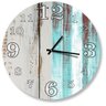 Relógio de Parede Decorativo Pátina Madeira Colorida 70cm - 1