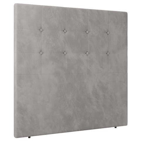 Cabeceira Cama Box Solteiro Luana 90cm Veludo Prata - Abmaza