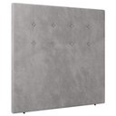 Ver imagem 1 de Cabeceira Cama Box Solteiro Luana 90cm Veludo Prata - Abmaza