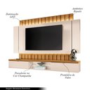 Ver imagem 3 de Painel Home Suspenso 2.2 para TV até 70" Sala de Estar Illusion Off White/Cinamomo G26 - HB Móveis