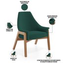 Ver imagem 7 de Poltrona Decorativa Sakura L02 Bouclê Verde - Lyam Decor