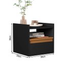 Ver imagem 4 de Mesa Cabeceira Suspensa Quarto Minerva Preto Nature