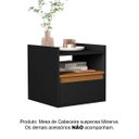 Ver imagem 2 de Mesa Cabeceira Suspensa Quarto Minerva Preto Nature