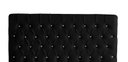 Ver imagem 2 de Kit Estrela Cabeceira de Cama Painel e Calçadeira Baú Botão Cristal King 195 Cm Suede Preto Eli Móve