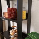 Ver imagem 6 de Armário de Cozinha com 3 Prateleiras e Sapatas Plásticas Nos Pés - Preto
