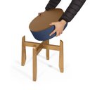 Ver imagem 3 de Puff Estofado Vira Mesa Redondo New Liz em Madeira Azul - Straub Web