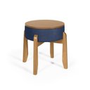 Ver imagem 4 de Puff Estofado Vira Mesa Redondo New Liz em Madeira Azul - Straub Web
