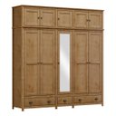 Ver imagem 2 de Guarda-roupa Casal 10 Portas 3 Gavetas Topázio Freijó Madeira Pinus - Finestra