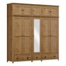 Guarda-roupa Casal 10 Portas 3 Gavetas Topázio Freijó Madeira Pinus - Finestra - 2