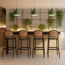 Ver imagem 1 de Banqueta Gourmet Alta 47cm X 76cm Polipropileno Rattan 2 Un Cor:preto