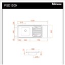 Ver imagem 2 de Pia Inox Fabrinox PSD1200E 120x52cm, cuba esquerda e furo para torneira