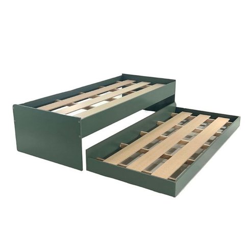 Cama Solteiro Bicama com Cama Auxiliar 194x83 Cm20 Verde Dtall
