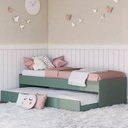Ver imagem 2 de Cama Solteiro Bicama com Cama Auxiliar 194x83 Cm20 Verde Dtall