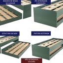 Ver imagem 3 de Cama Solteiro Bicama com Cama Auxiliar 194x83 Cm20 Verde Dtall
