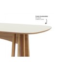 Ver imagem 3 de Mesa Ripada Oval180 Cm - Off White/freijó