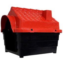 Casinha de Cachorro Cães Dog Número 5 Raças Médias Plástica Desmontável Vermelha Rinopet Tamanho N5 - 4 Casinha de Cachorro Cães Dog Número 5 Raças Médias Plástica Desmontável Vermelha Rinopet Tamanho N5 - 4