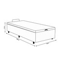 Ver imagem 3 de Base Cama Box Premium Solteiro Bau Multiuso Bege