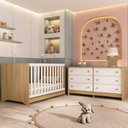 Ver imagem 2 de Berço Americano 3 em 1 para Colchão 130x70cm com Cômoda Caramelo Multimóveis Mp4677