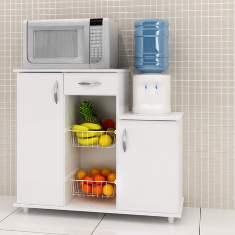 Armário Fruteira para Cozinha Diva 2019 Branco