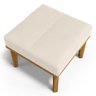 Poltrona de Amamentação Balanço e Puff Base de Madeira Brenda G05 Veludo Creme - Mpozenato - 10