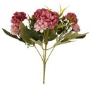 Ver imagem 2 de Flor Artificial Mini Hortência Marsala Haste 26cm 26cm