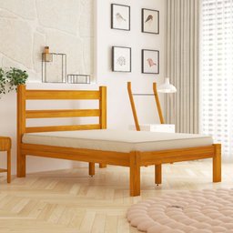 Cama Casal em Madeira Maciça Reforçado Rubi Nemargi:mel - 1