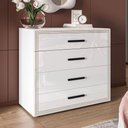 Ver imagem 1 de Cômoda Valência 4 Gavetas Branco - Politorno