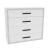 Cômoda Valência 4 Gavetas Branco - Politorno - 2