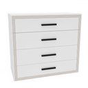 Ver imagem 2 de Cômoda Valência 4 Gavetas Branco - Politorno